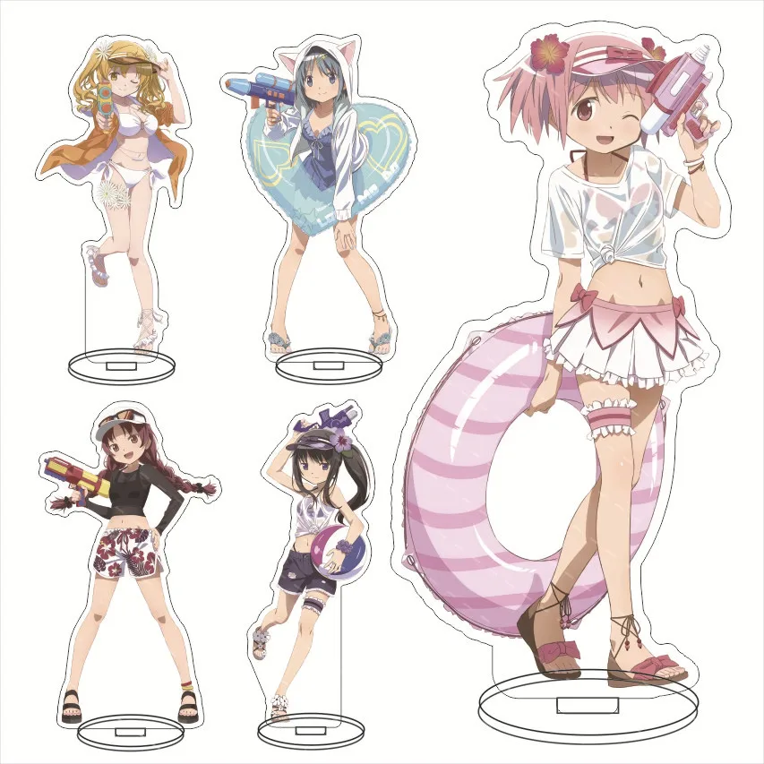 

Anime Puella Magi Madoka Magica Da Li brand water gun Kagami Round Xiao Mei Flame Ba Mamei Keube acrylic tabletop decoration fan