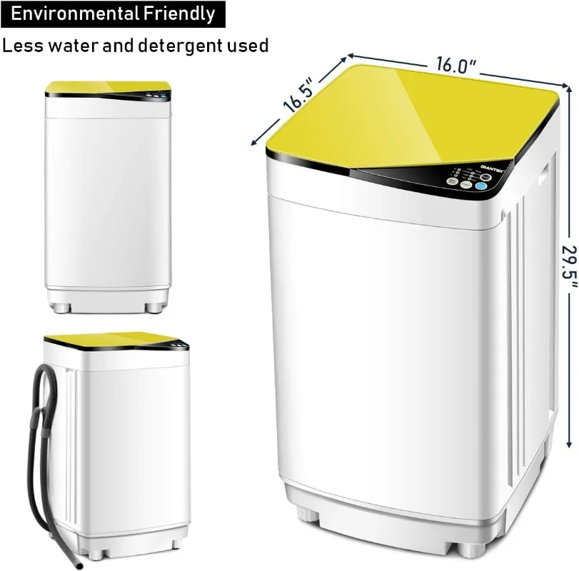 Giantex Full-Automatic Washing Machine Portable Washer and Spin Dryer 7.7lbs Capacity Compact Laundry Washer