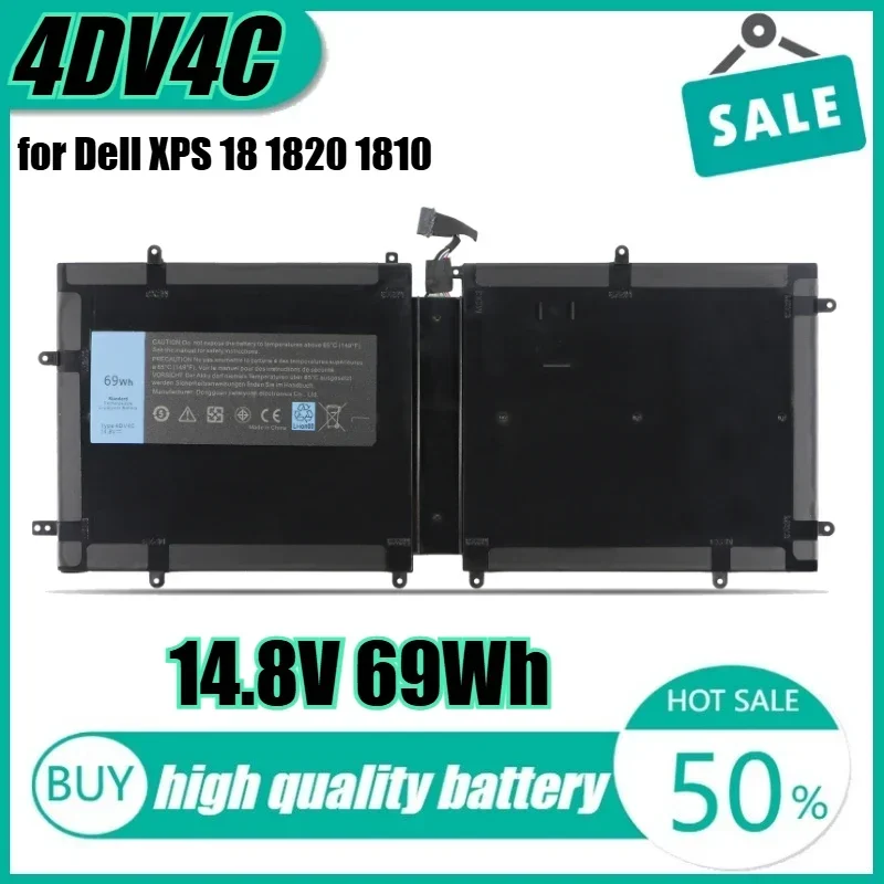 

14.8V 69Wh 4DV4C Laptop Battery for Dell XPS 18 1820 1810 Series Tablet 63FK6 063FK6