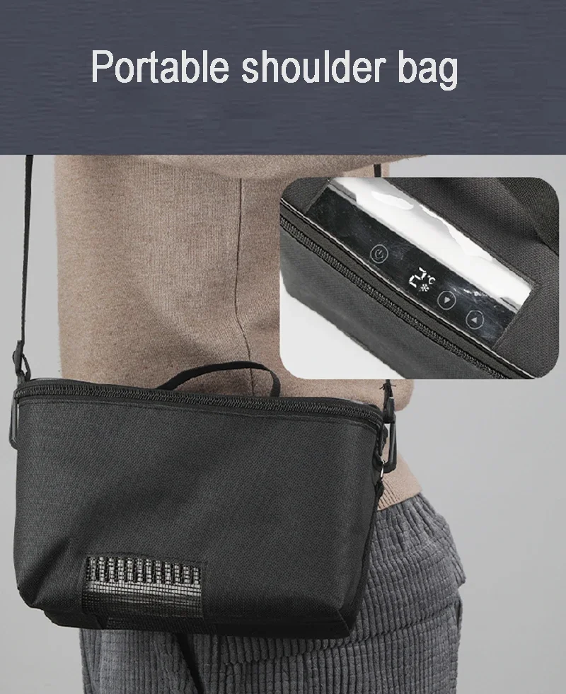 Dispositivo di raffreddamento per insulina portatile - Frigo medico ricaricabile per diabetici con doppio contenitore e custodia da viaggio - M a temperatura controllata