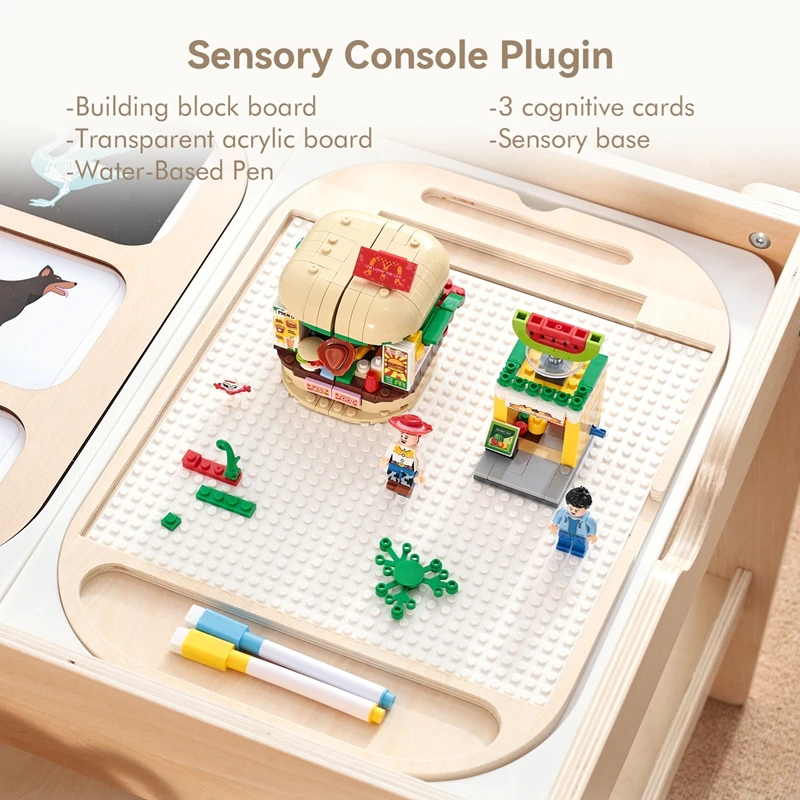 Optical Wooden Sensory Table Montessori Letter Board Set Promotes Sensory Refinement Children's Learning Supplies Gift
