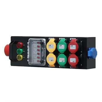 Rectangle Stage Lighting Controller Electrical Power Box Power Distro Equipment 6CH 16A Output Power Distribution For Events