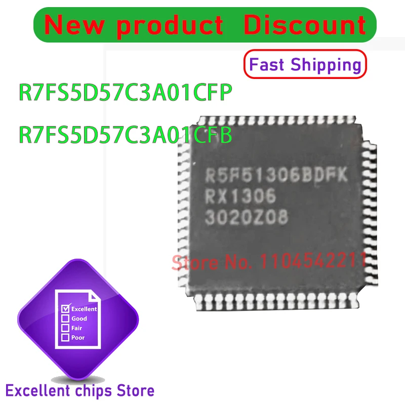 New R7FS5D57C3A01CFP R7FS5D57C3A01CFB QFP-100 Microcontroller chip 1pcs