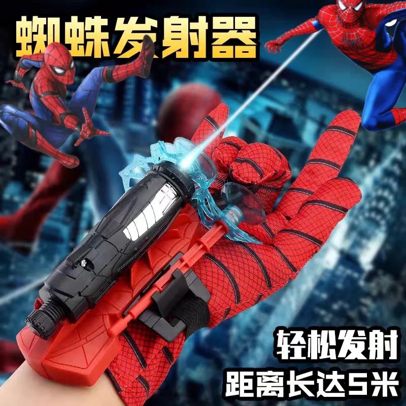 Hot Anime Spiderman Wrist Launcher Safe Soft Bullet Gun Toy Spider Man Web Shooter Children Cosplay Props Toys Gift