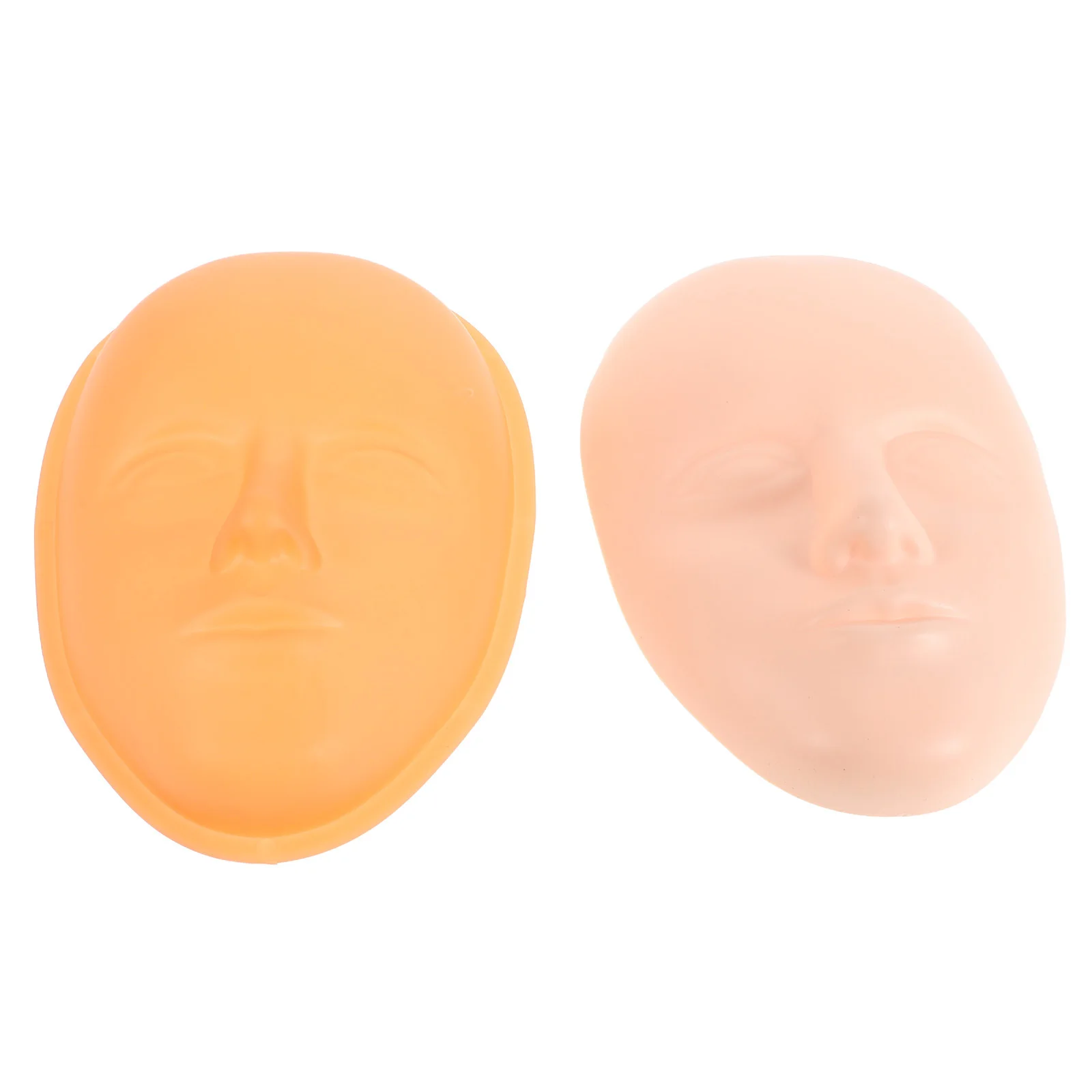 

Practice Makeup Skin Set Silicone Fake Face for Eyebrow Eyeliner Lip Tattoo Training Board Stable Base for Beginners Artists
