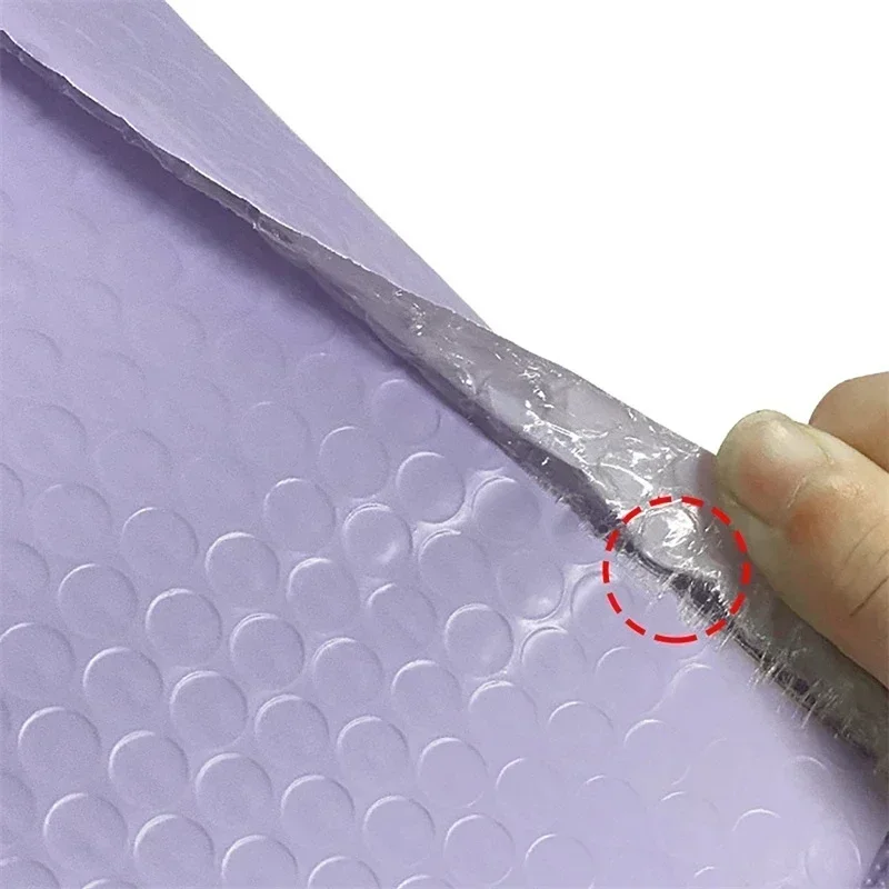 Big Size 20pcs Pack Bubble Mailers Purple Packing Bags Self-Sealing Filled Envelope Shipping Packaging Anti-Fall Protection