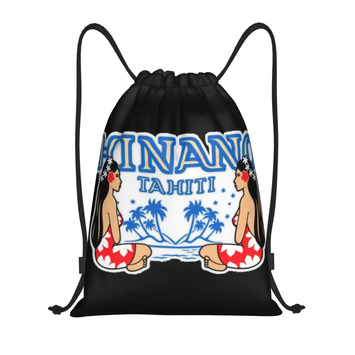 

Hinano Tahiti Multi-function Portable Drawstring Bags Sports Bag Book Bag For Travelling