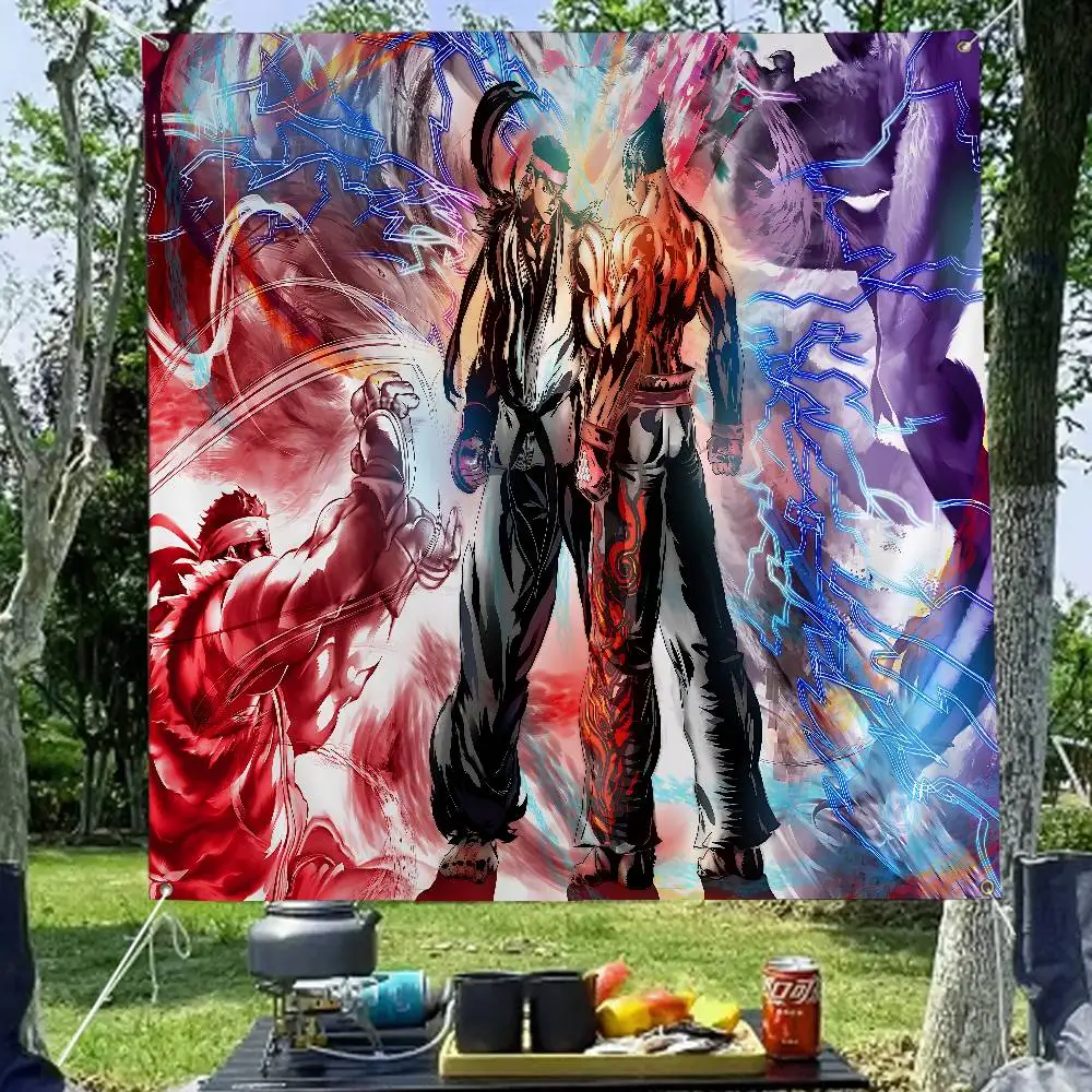Street Fighter Game Gamer Creative Pattern Hanging Flag Polyester Printed Banner Hand Pulled Flag