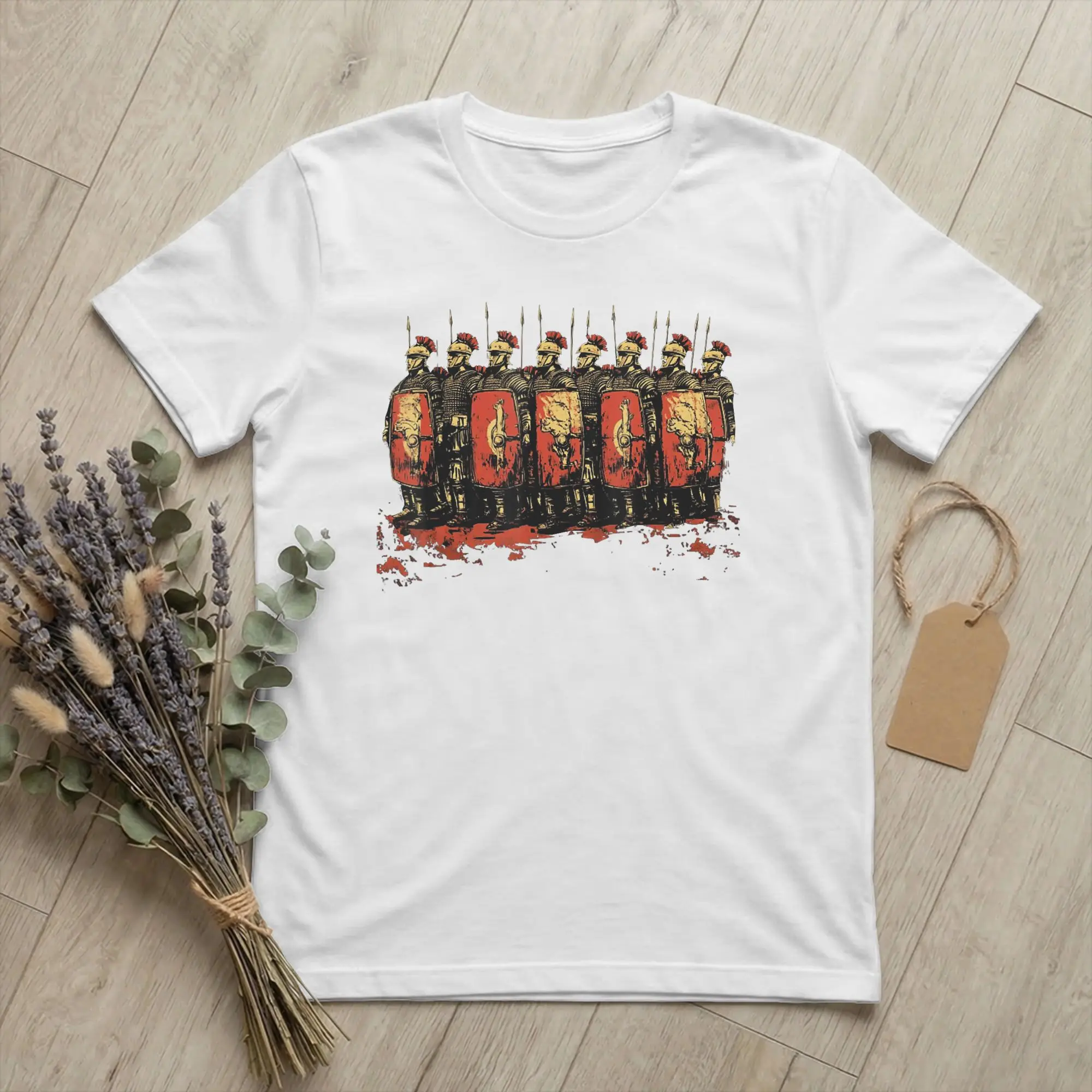 Roman Legion Soldiers Military History T-Shirt for Men SPQR Cotton Tee Shirt Crew Neck Short Sleeve T Shirts Plus Size Clothes