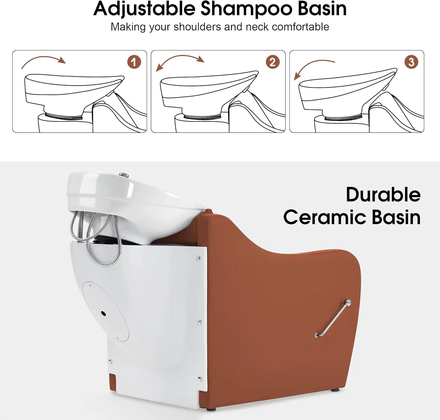 Classic Ceramic Shampoo Chair, Shampoo Bowl, Sink Chair, Cadeira Station para Spa Beauty Salon, 9090