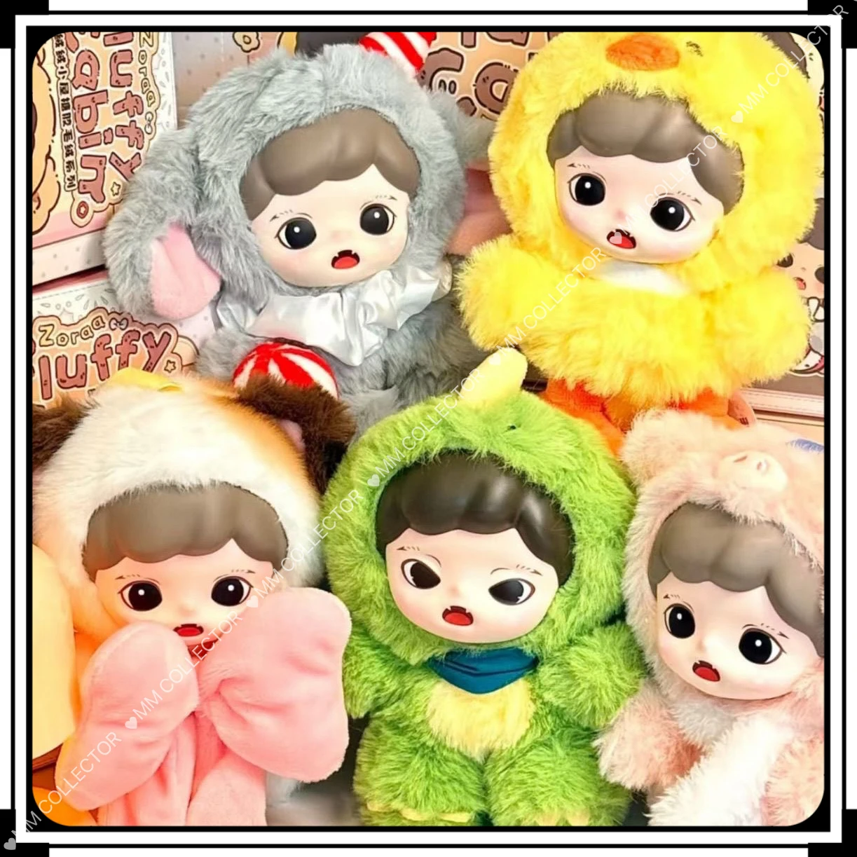2026 New Zoraa Fluffy Cabin Series Plush Vinyl Doll Blind Box Surprise Bag Mystery Pendant Keychain Lulu Bear Milky Sheep Dragon