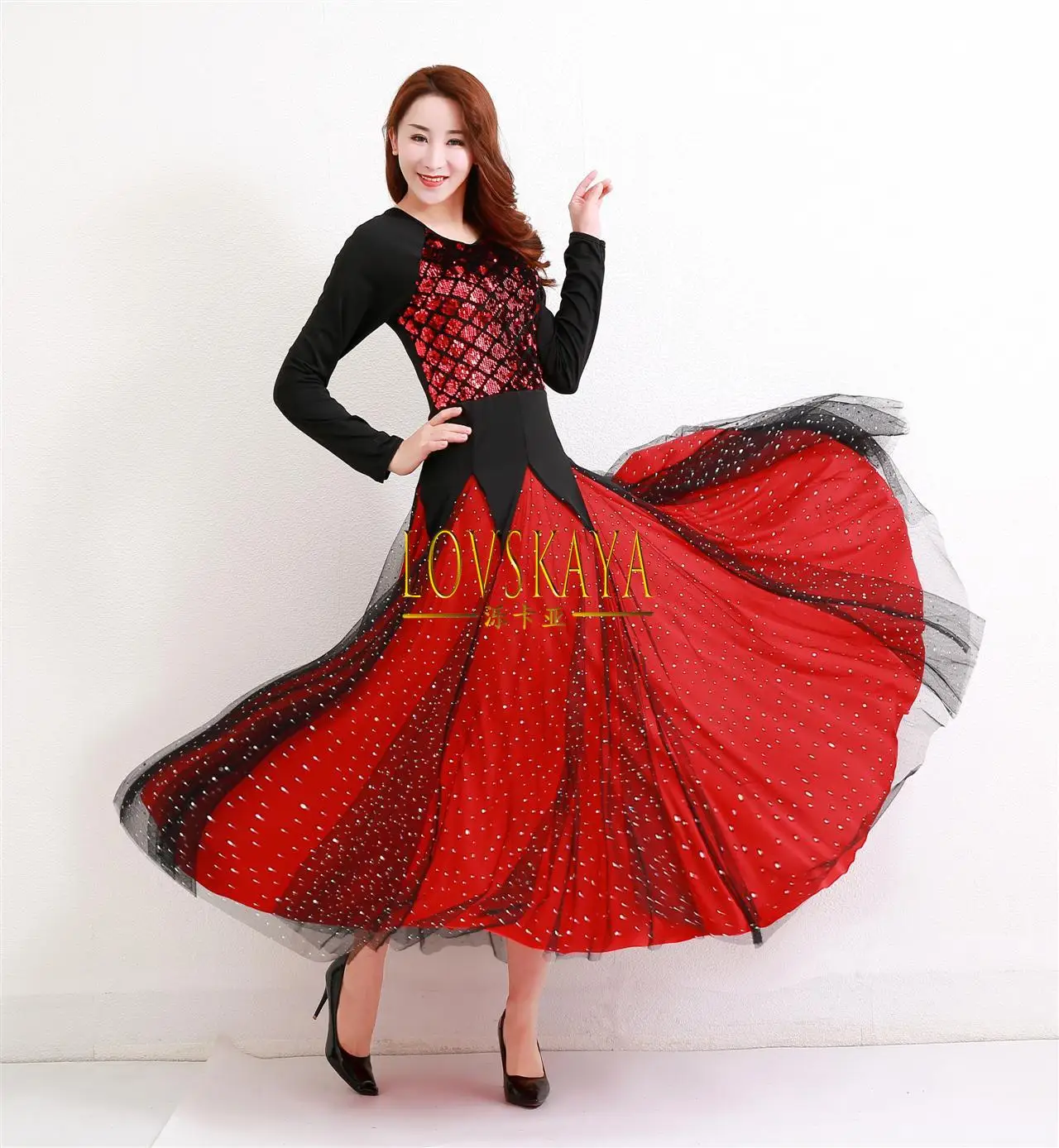 Robe de Performance de brevde Valse Moderne, Standard National, Concours Social, Nouvelle Collection