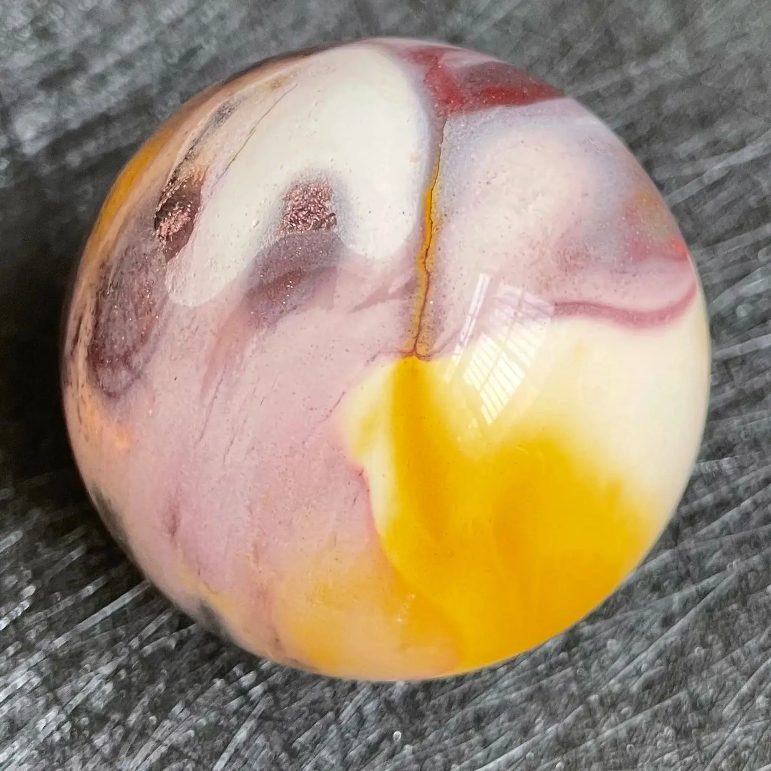 

Natural Egg Yolk Stone Crystal Ball Energy Quartz Sphere Polished Rock Reiki Healing Chakra Gifts Decor