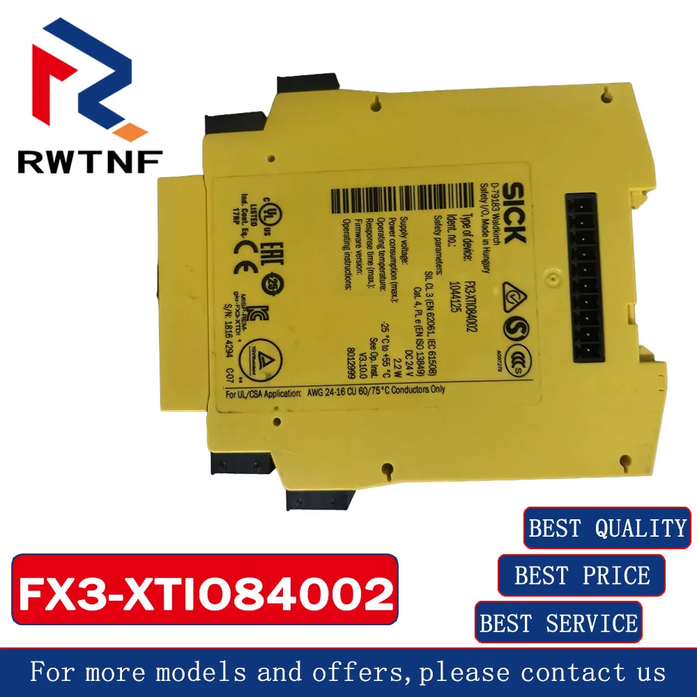 Brand New Genuine FX3-XTIO84002 SICK Safety relay module,100% original warehouse stock