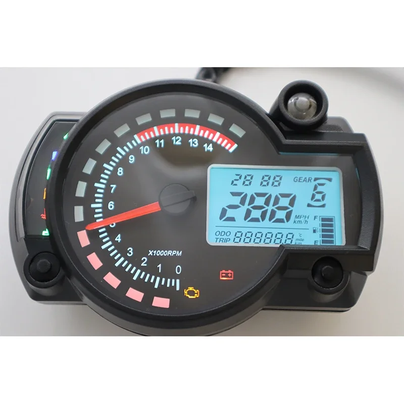 

Factory Hot Selling LCD Digital Universal Tachometer Motorcycle Speedometer Odometer MAX 299KM/H