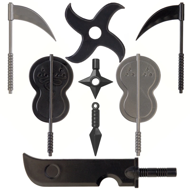 

Koruit Mediaeval Times Darts Kunai Shuriken Sickle Sword Weapons For 4cm Mini Dolls MOC Building Blocks Brick Toys For Children