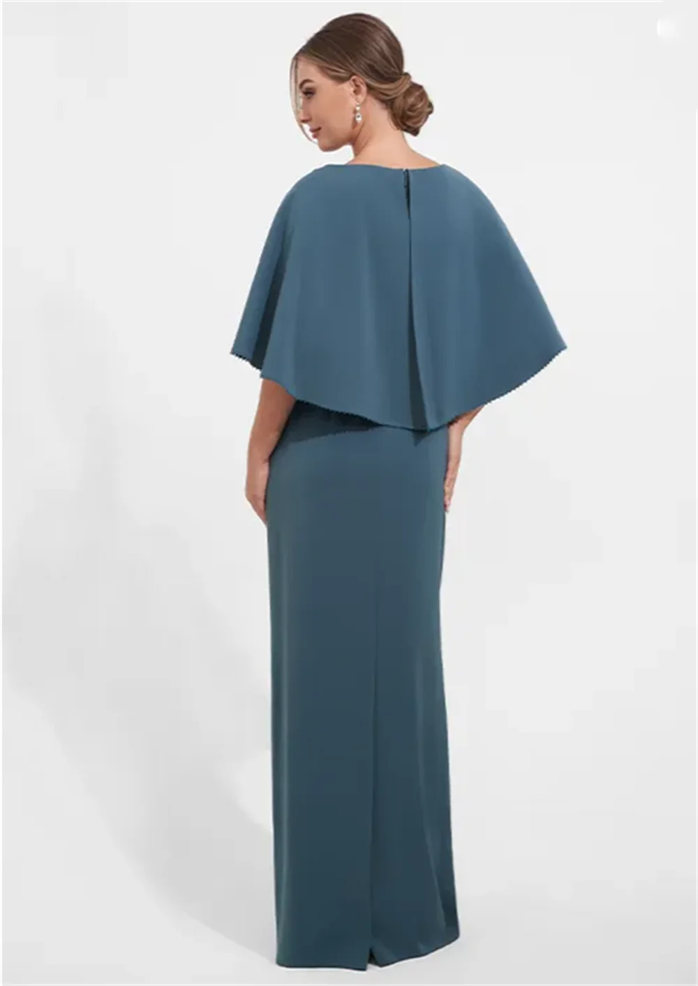 فساتين أم العروس الأنيقة لحفلات الزفاف 2025 نصف كم رقبة مستديرة مزينة بفساتين أم العريس الأنيقة لحفلات الزفاف