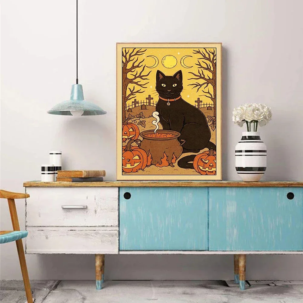 DIY 5d Diamond Painting Cross Stitch Kits Tarot Cat Full Diamond Mosaic Embroidery Cartoon Picture Rhinestone Home Decor New