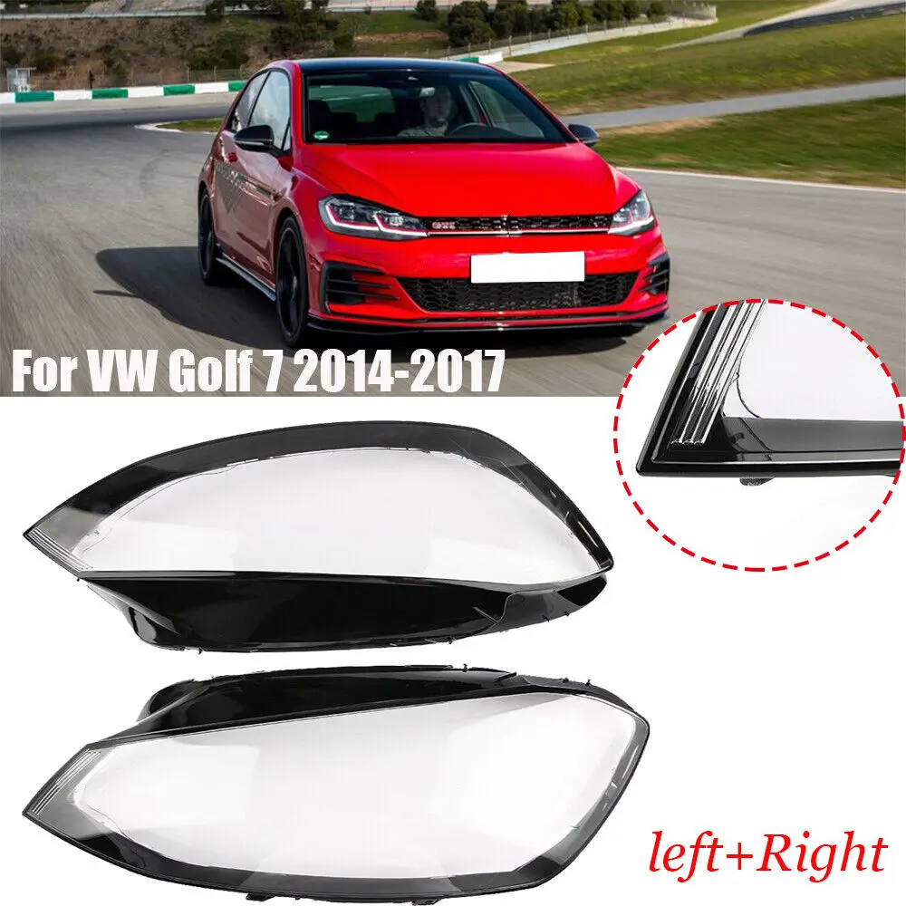 Car Front Headlamp Headlight Lens Cover For VW Golf 7 MK7 GTI 2014 2015 2016 2017 For Volkswagen Clear Transparent Lampshade