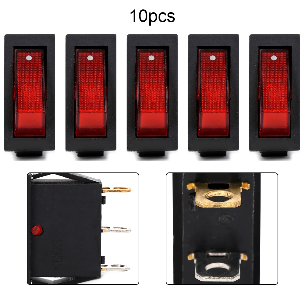 13.5*28mm 220V Lamp Switch Compact Switch For Appliances Household Appliances 6A At 250V AC Electrical Life 10000 Cycles