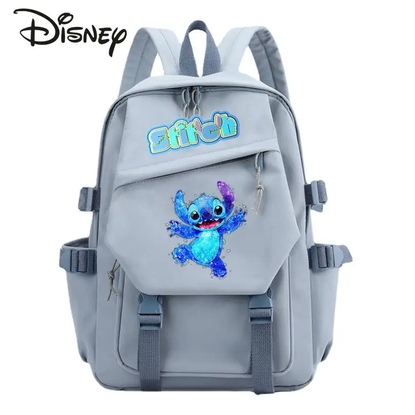 Disney Stitch New Women's Backpack Fashion High Quality Nylon Boys' Backpack Cartoon Casual Large Capacity Student Backpack