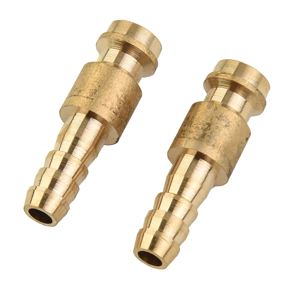 2pcs 6mm-10mm Gas & Water Male Adapter Quick Connector For TIG Welding Torch Intake Male Adapter Quick Connector Weld Tools