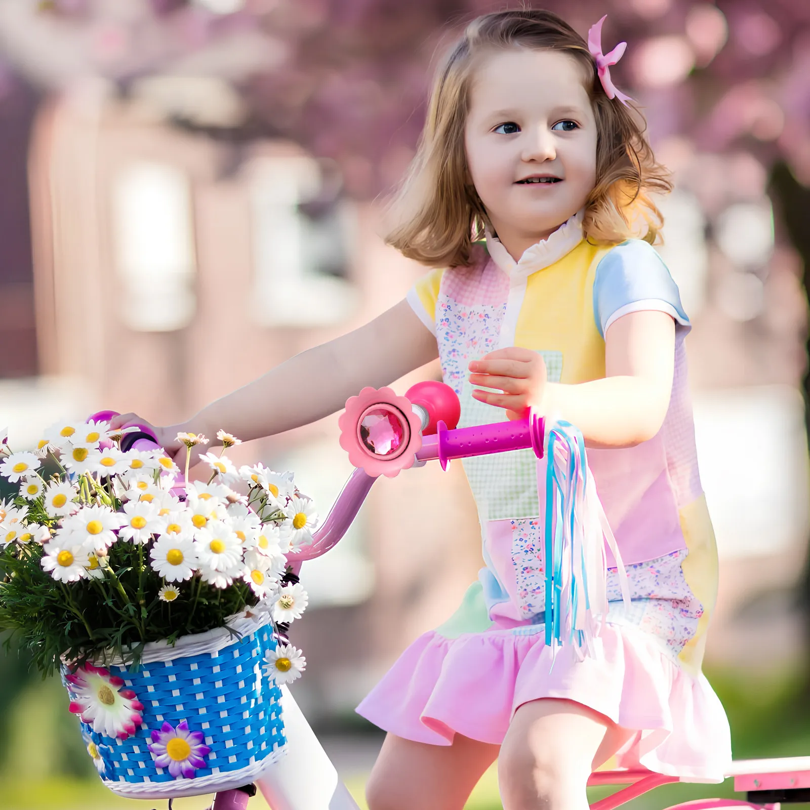 

Детский велосипедный звонок с четким громким звучанием, прочный металлический корпус, мультяшный дизайн, звонок на руль для безопасных поездок на велосипеде и самокате