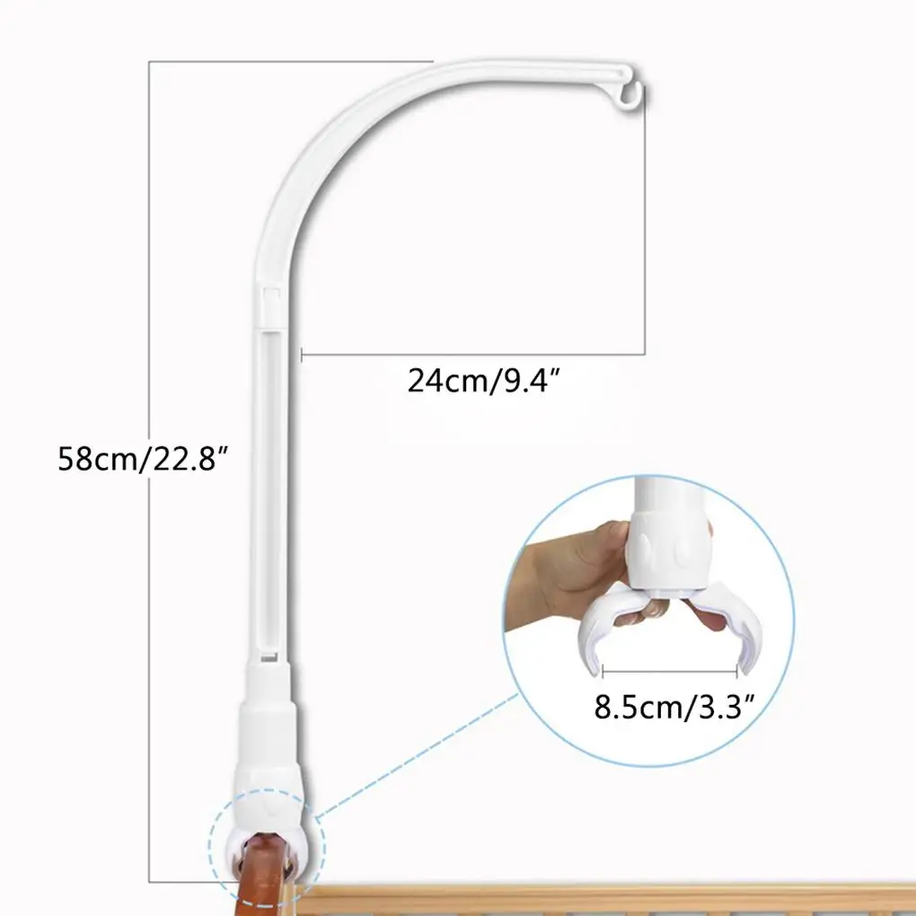 Hochet suspendu pour berceau de bébé, support de jouets, cloche de lit de bébé, porte-jouet, bricolage, supports à Clip rotatif, support de bras, lit Mobile pour bébé