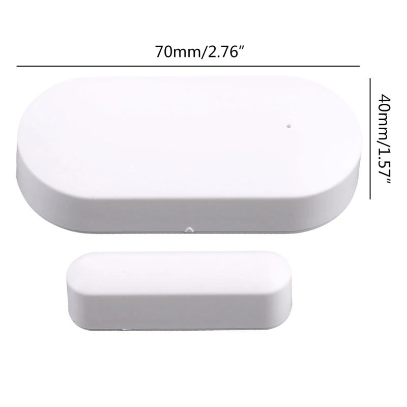 433 MHz magnetische deurdetector voor alarmsysteem op batterijen, wit