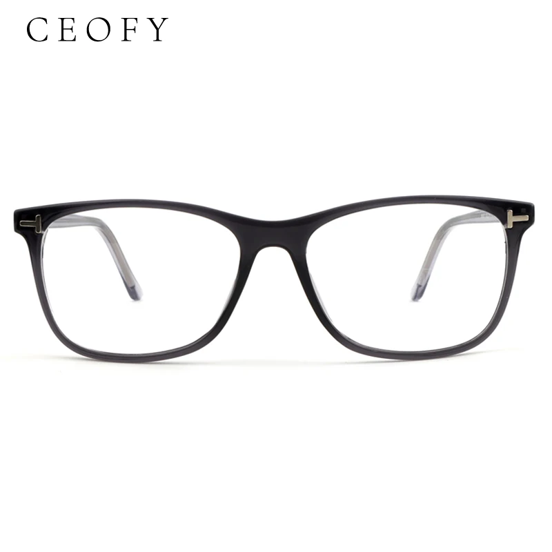 CEOFY Men Metal Glasses Frame 2 In 1 Magnet Polarized Clip On Optical Myopia Prescription Ultra-Light Eyeglasses Frame For Men