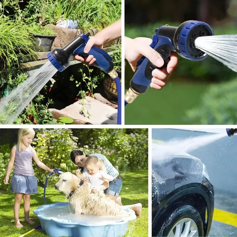 for High Quality 50FT 100FT Expandable Garden Hose Watering Spray With 8 Patterns Popular Watering Pipe With Hanger