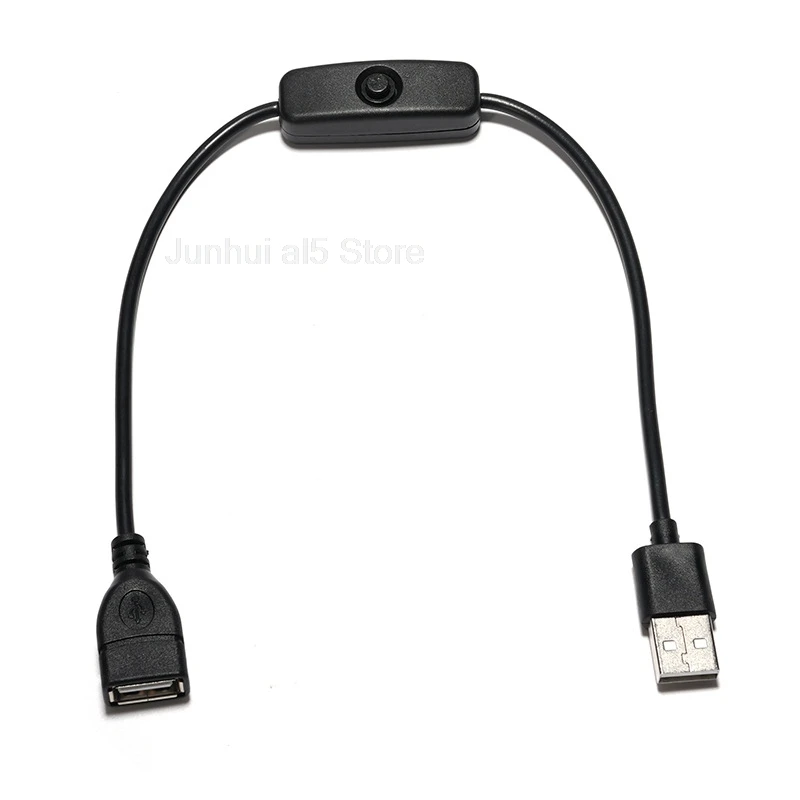 

30cm USB Cable and USB Type C with Switch ON/OFF Extension Cable Power Button for USB Lamp Fan Power Supply Line LED Light B5