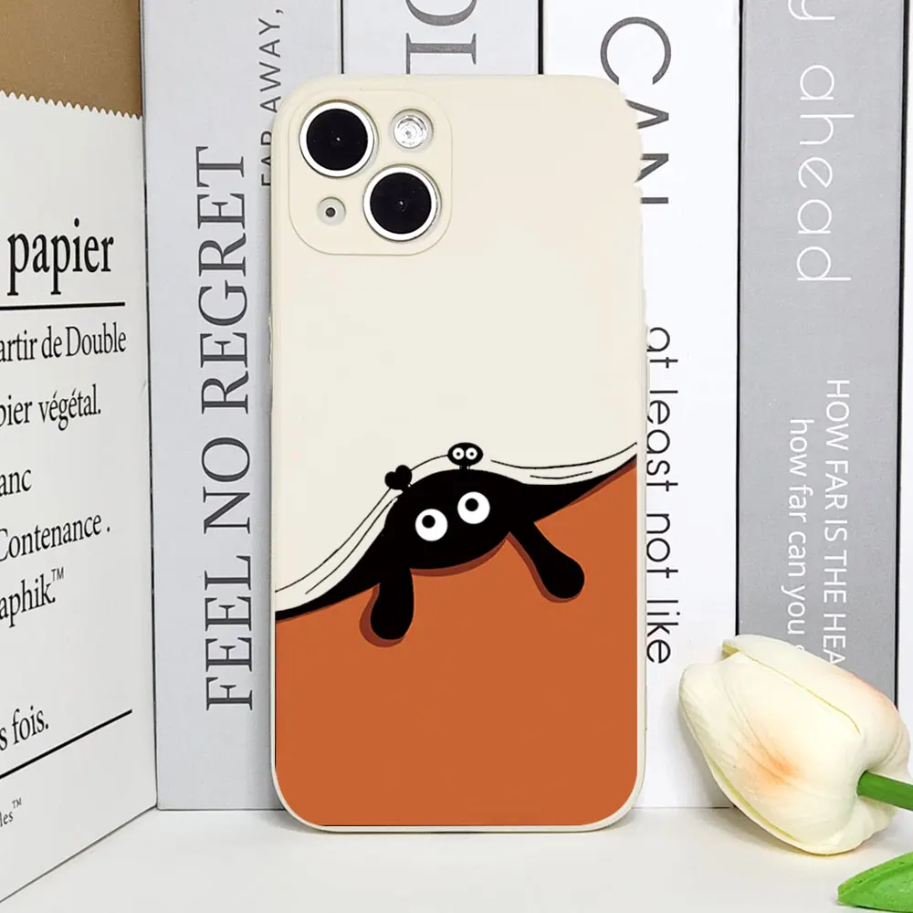 Cute Cat Dog Panda Pattern Silicone Phone Case for IPhone 16 15 14 13 12 11 Pro Max 7 8 16Plus Mini XS XR X SE2 Soft Cover Coque