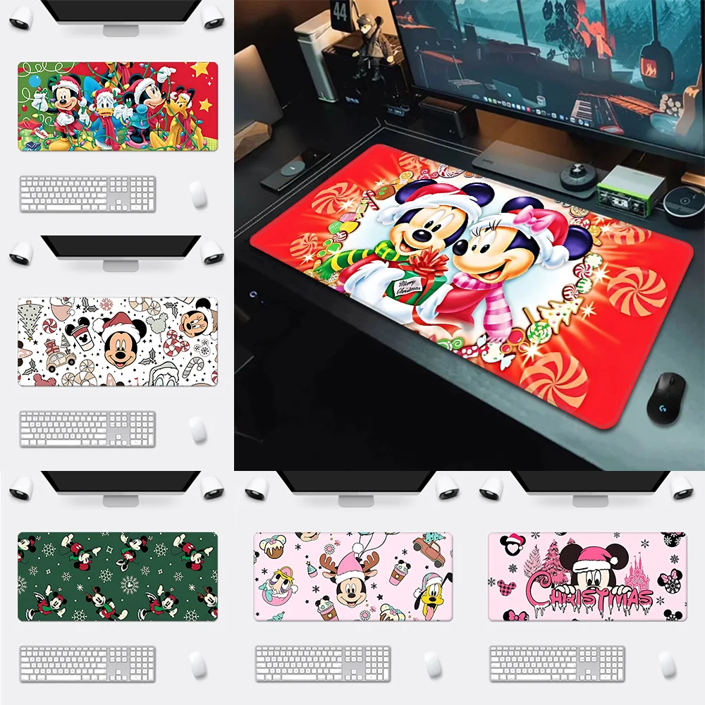 Christmas Disneies Mickey Mousepad HD Printing Computer Gamers Locking Edge Non-slip Mouse Pad XXL90x40cm Keyboard PC Desk Pad