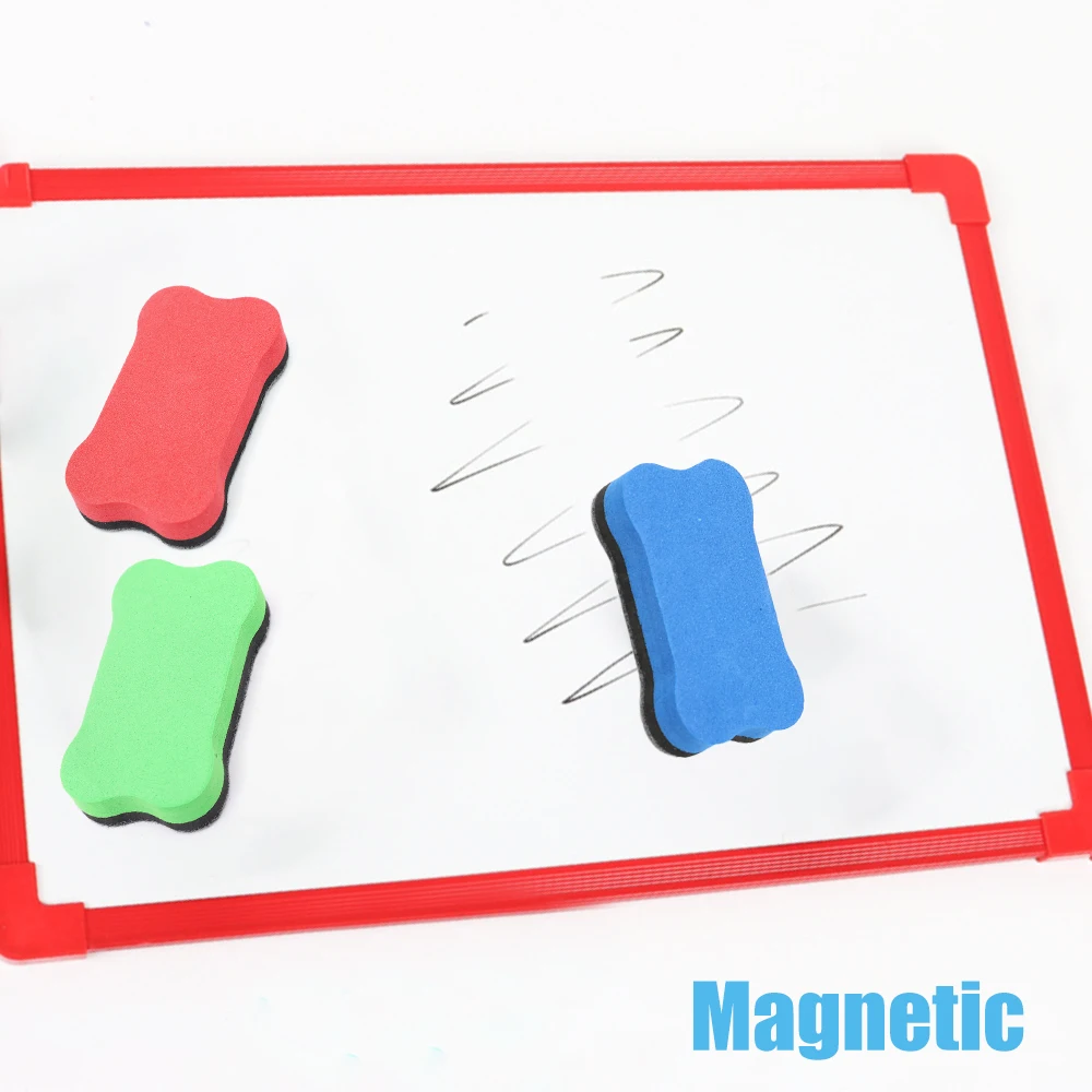 1/3Pcs High Quality Mini Bone Colorful Magnetic White Board Erasers Drywipe Marker Cleaner Teacher School Office Whiteboard 2022