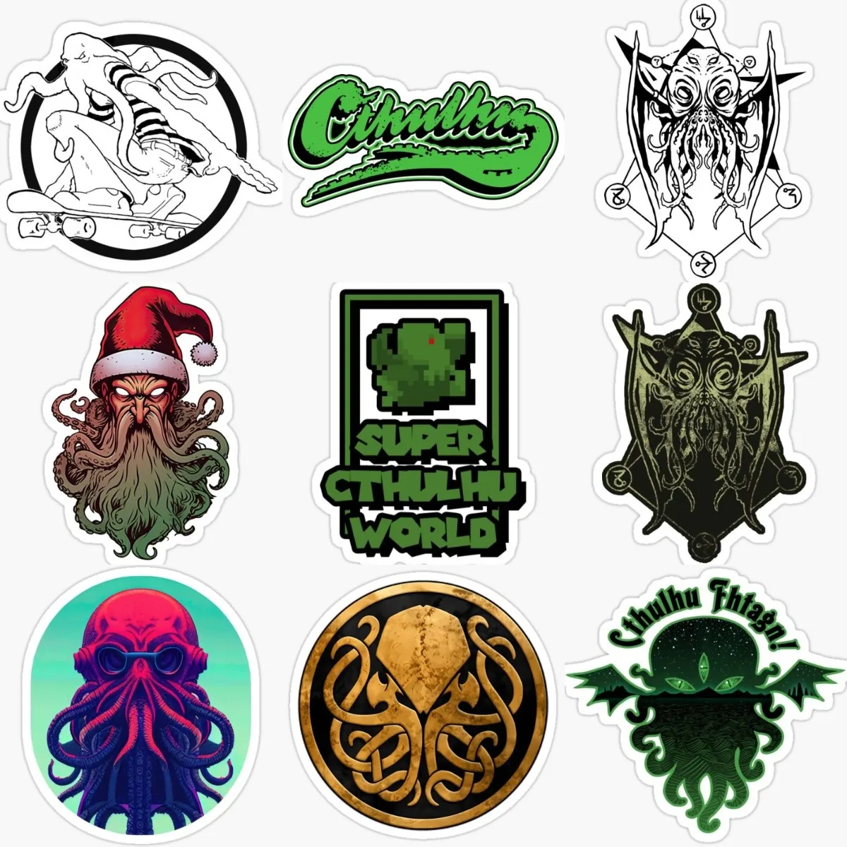 Creative Cthulhu Great Old Ones Octopus Monster Tentacles Sticker for Decorate Wall Car Truck Bicycle Window Decal Accessories