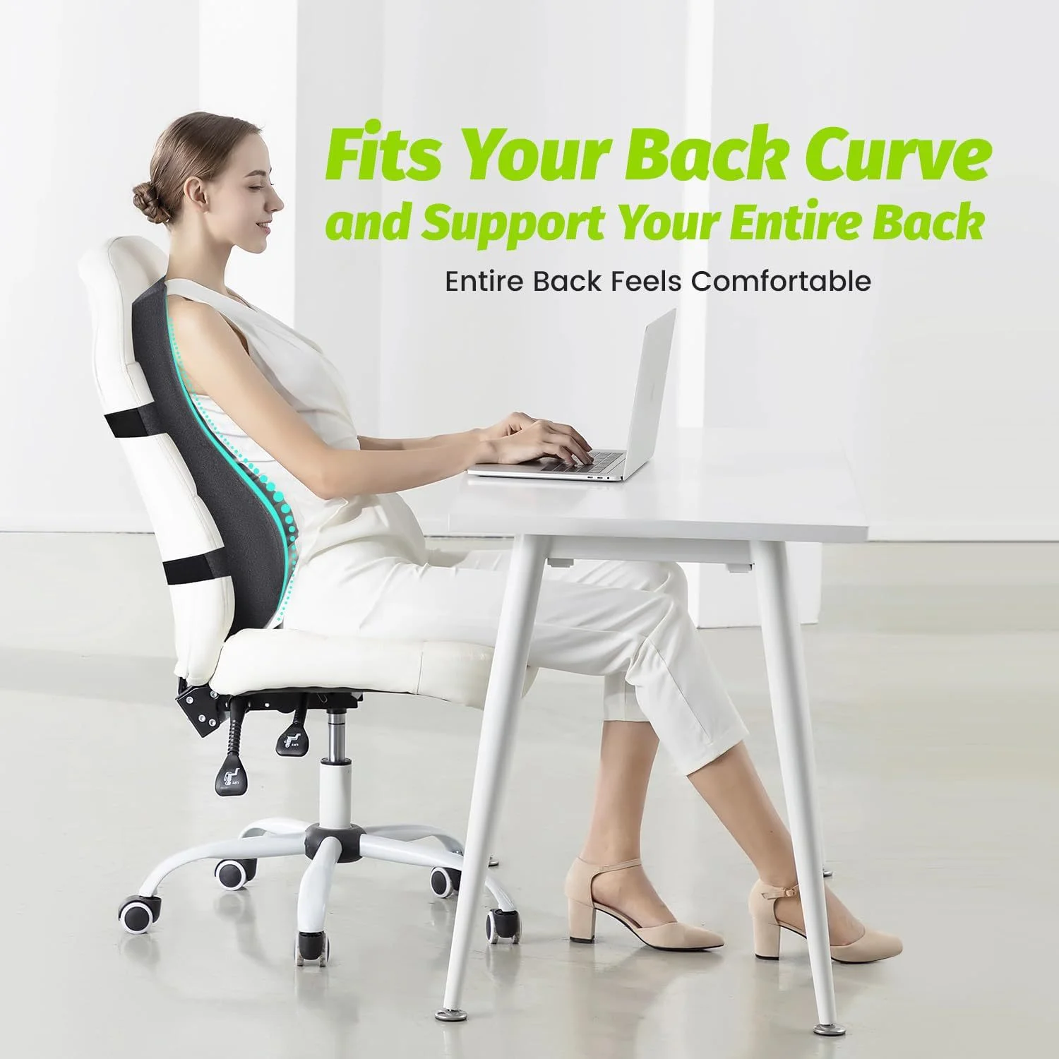 

Lumbar Support Pillow for Office Chair Breathable Comfortable Lumbar Back Support Cushion for recliner Office Backrest Chair