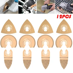 Carbide Oscillating Saw Blades, Triângulo Rasp Saw Tool, Enchimentos de lixamento áspero, telha, cerâmica Multitool, 6pcs