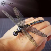 1 Set Jigsaw Puzzle Toys Insect Series DIY Mini Assembling 3D Metal Puzzle Color Dragonfly Model For Kids 14+ Adult Gift