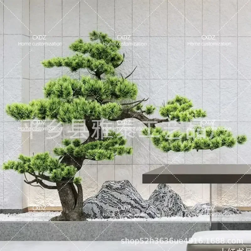 Simulated Welcome Pine Large Fake Tree Bionic Green Plant High End Light Luxury Indoor Outdoor Landscape Decoration