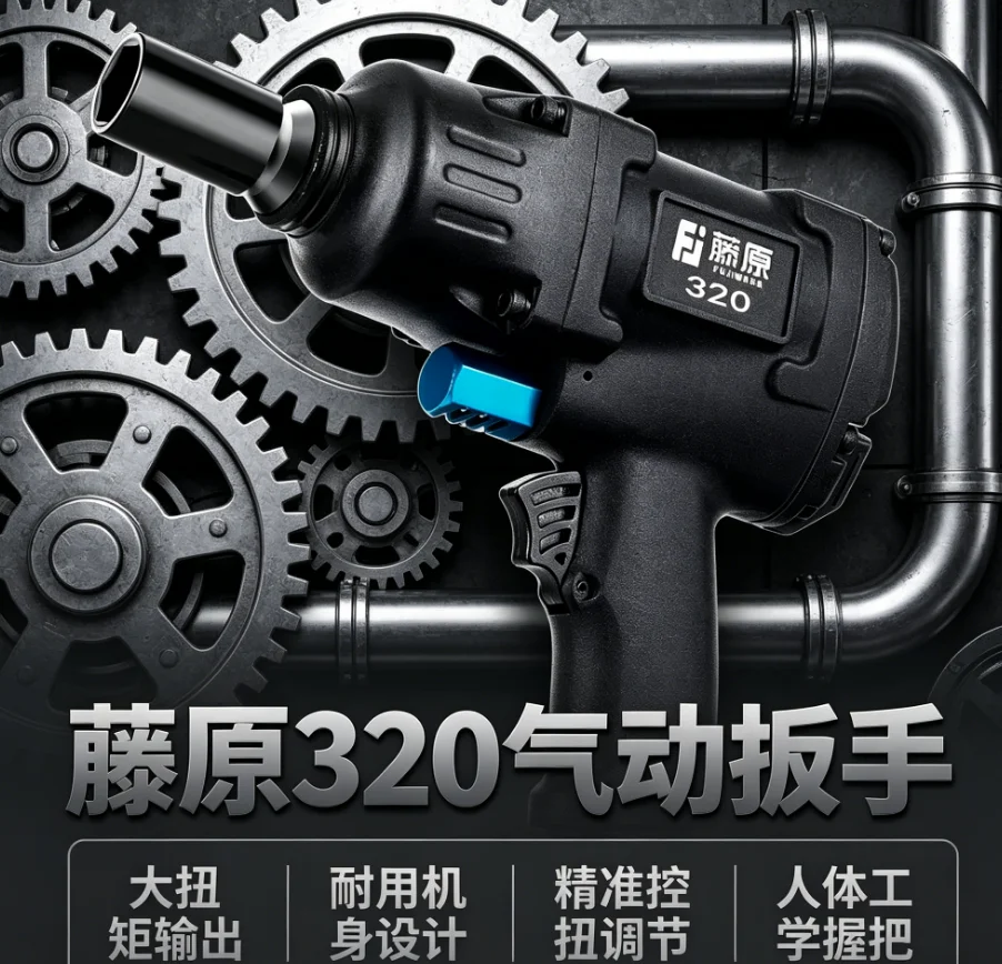 Professional Grade 1/2'' Pneumatic Impact Wrench Set with Sturdy Storm Air Gun and Accessories LYH