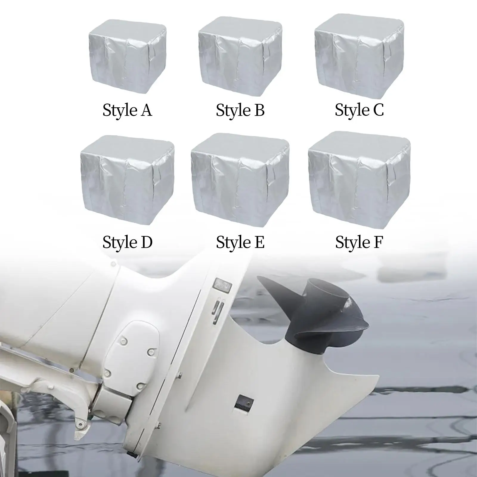 Boat Motor Covers for 15HP-250HP boat motor 210D Oxford Waterproof Anti Wind Yacht Engine Protector Half Outboard Engine Cover