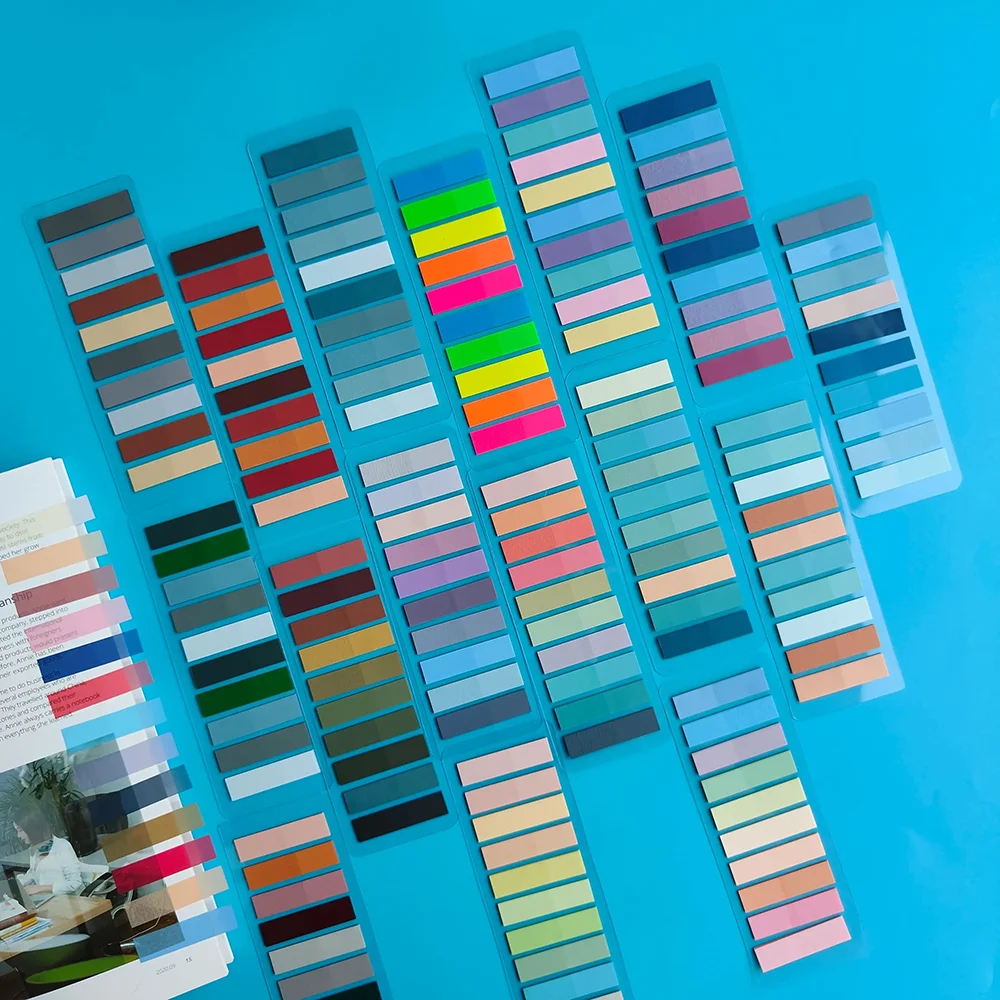 1000/2000/4000 Blatt Retro-Farben, fluoreszierende Farben, Retro-Farben, PET-Haftnotizen, Index-Tabs, Notizen, Klassifizierungsetiketten ﻿