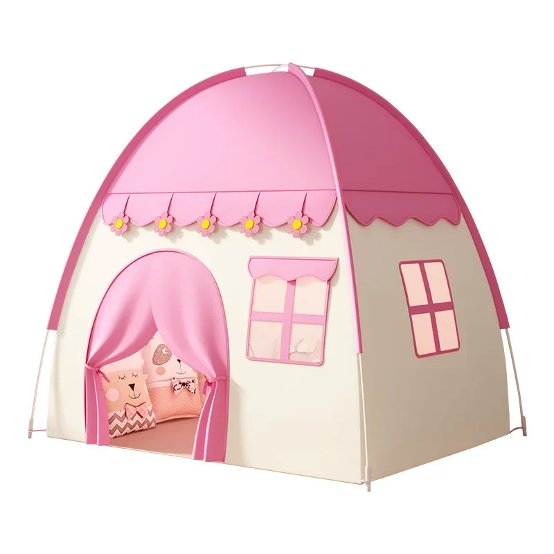 Castillo de bebé de 130CM, tienda portátil para niños, tiendas plegables para niños, casa de juegos para bebés, Castillo de princesa rosa grande para niñas, decoración para habitación de niños