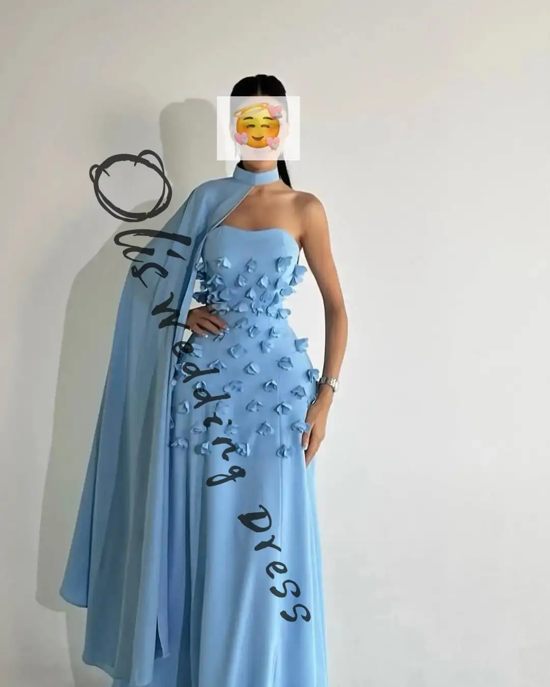 

customized Elegant Mermaid Prom Dresses Strapless Floor Length Party Dresses Pleated Flowers Evening Dresses