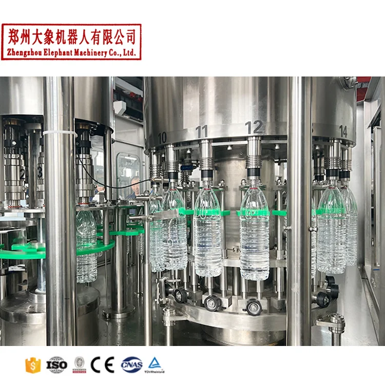 Automatic Water Bottle Machine Filling Line / Mineral Water Filling Capping and Packing System