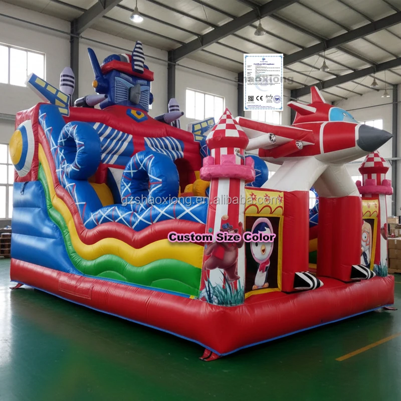 

Outdoor Commercial Jumping Castle Kids Toddlers Inflatable Cartoon Theme Park Bouncy Castle Inflatable Bounce House with Slide