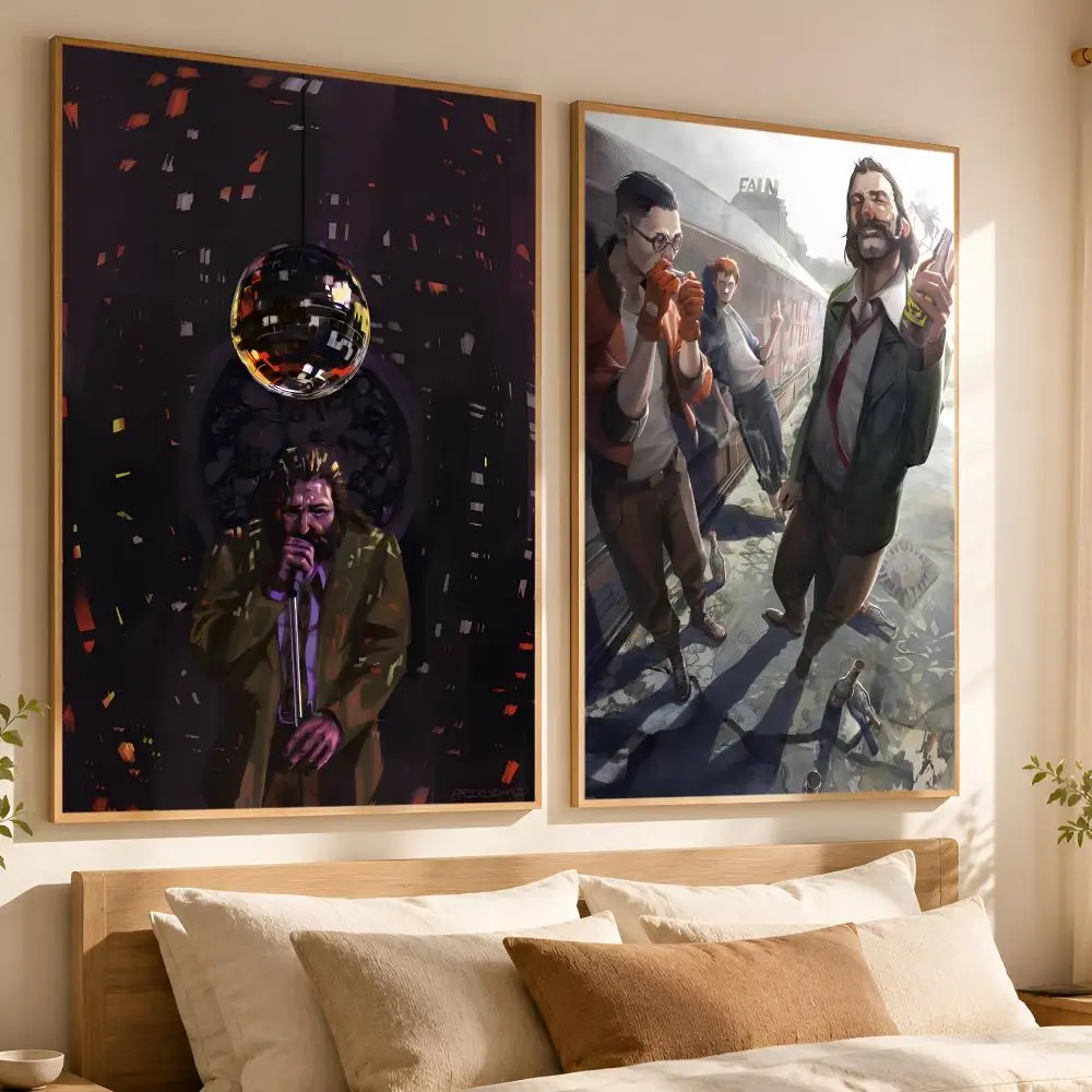 Disco E-Elysium Hot Video Game Poster Matte Self-Adhesive Wall Art Print Living Room Bedroom Home Wall Decor
