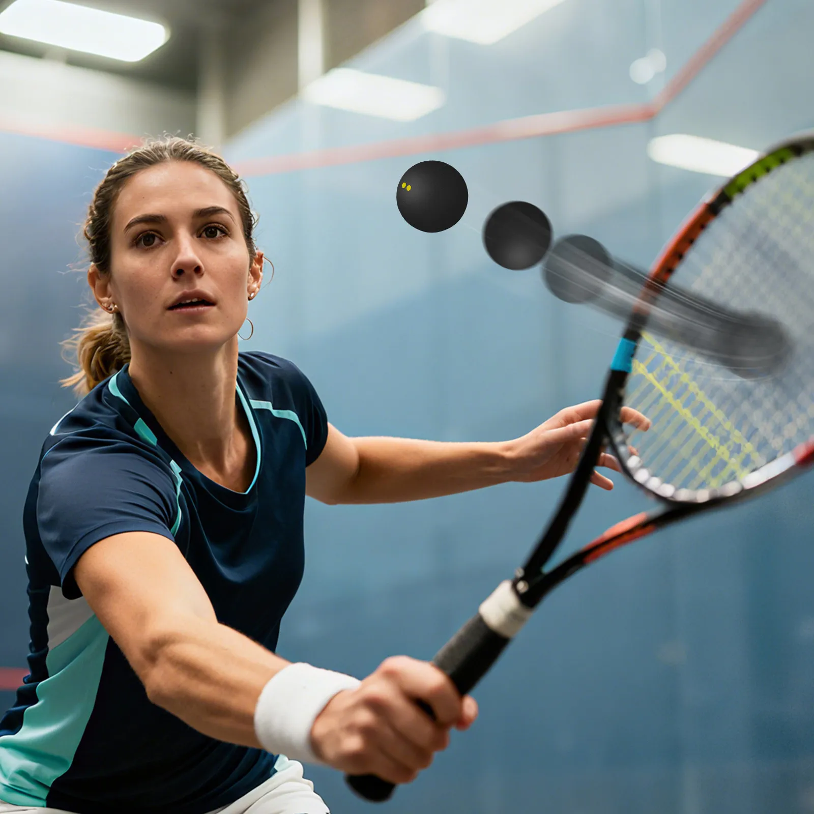 

3Pcs Training Squash Balls Double Yellow Dot High Elastic Rubber 38-40Mm Beginner Practice Competition Racket Balls Sports