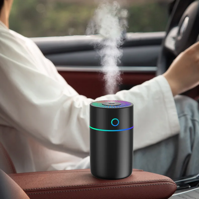 New listing USB portable mini car, wholesale household ultrasonic humidifier with color night light